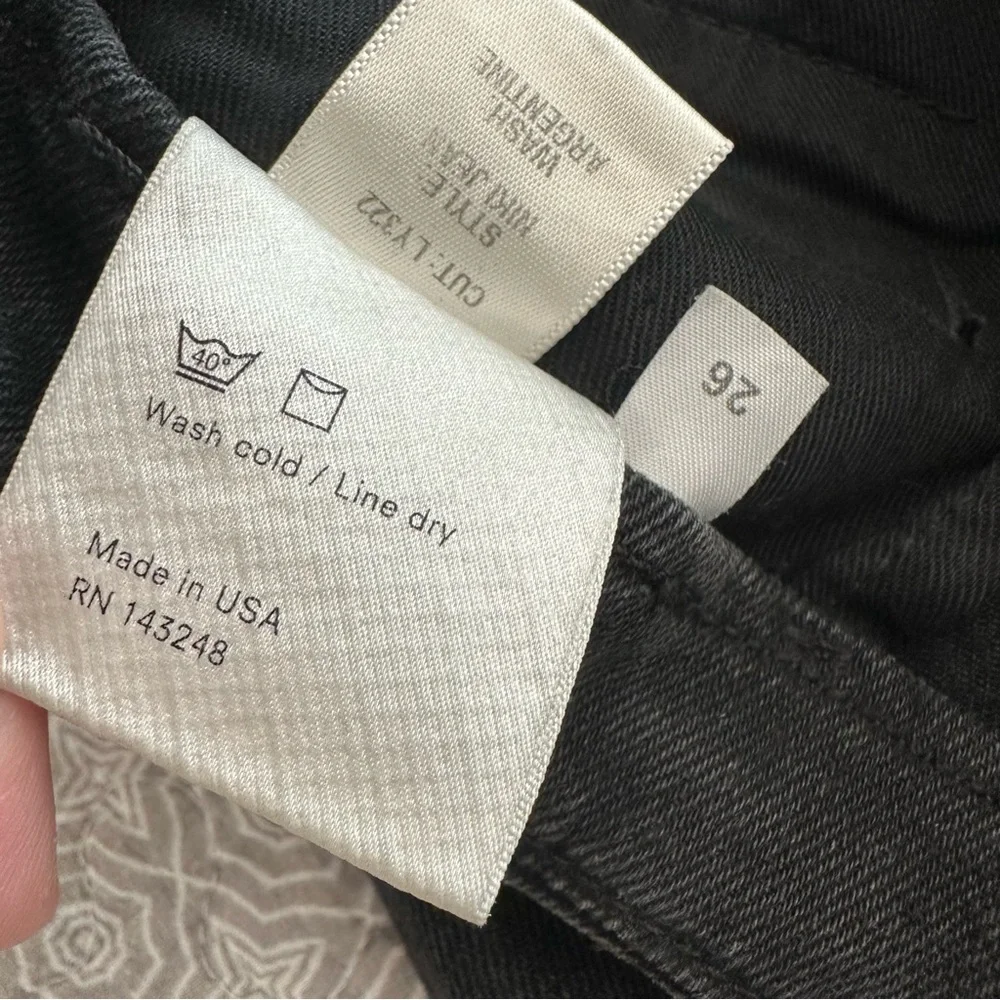 Reformation Niki Jean in Argentine Black Denim Zippers Skinny Size 26 - Picture 9 of 14